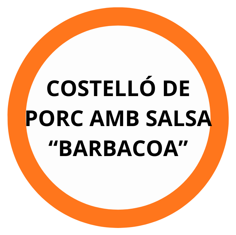 COSTELLÓ DE PORC AMB SALSA "BARBACOA"