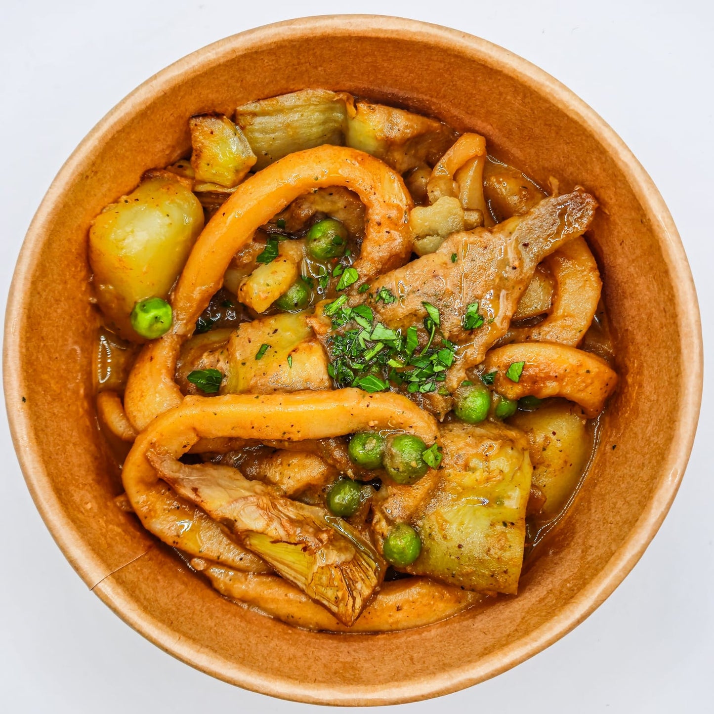 POTA DE CALAMAR GUISADA AMB CARXOFES