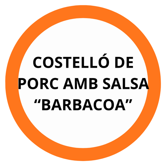 COSTELLÓ DE PORC AMB SALSA "BARBACOA"