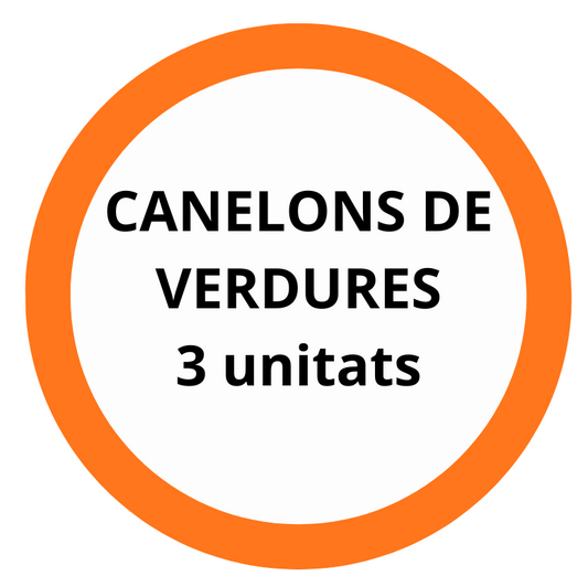 CANELONS DE VERDURES (3 UNIT)