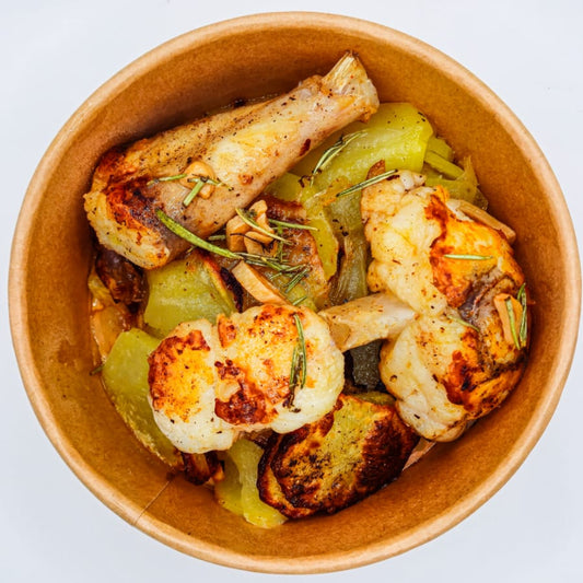 CUA DE RAP AMB VINAGRETA D'OLI DE ROMANÍ