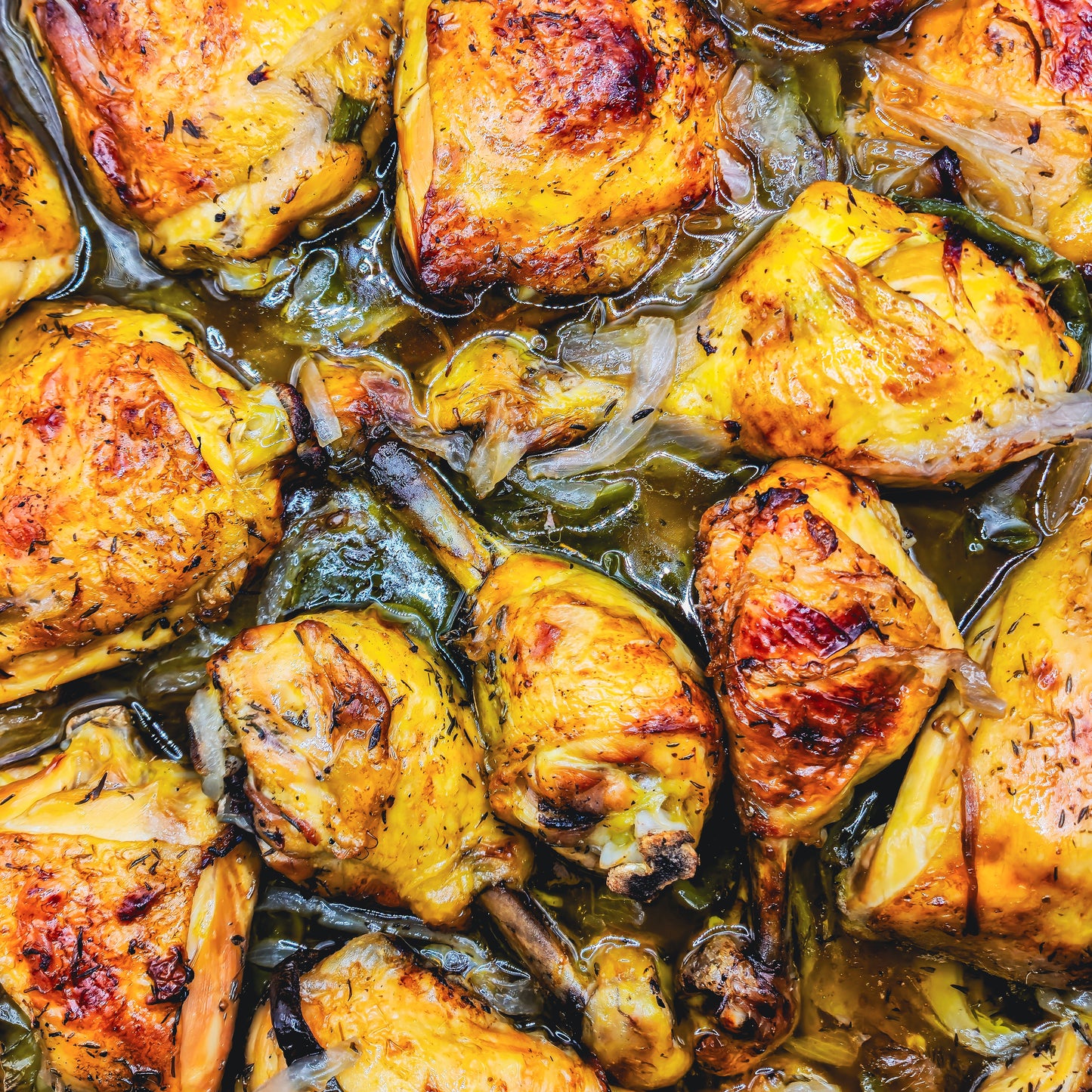 POLLASTRE AL FORN AMB CEBA CARAMELITZADA