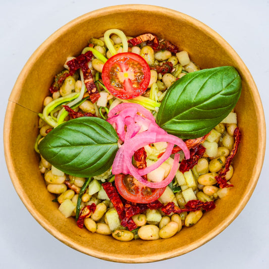 AMANIDA DE MONGETES AMB PESTO